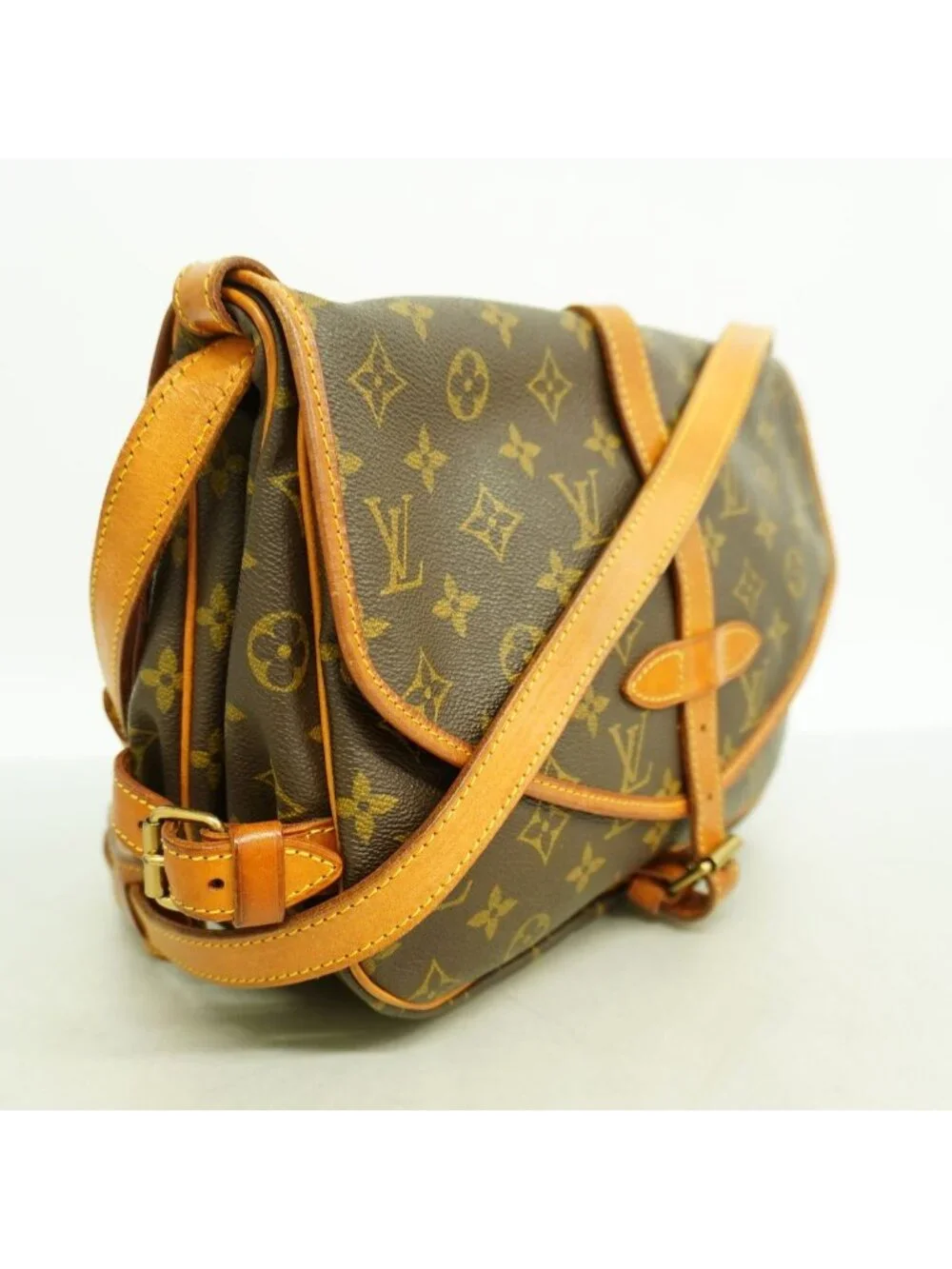 Louis Vuitton Shoulder Bag Monogram Saumur 30 Brown